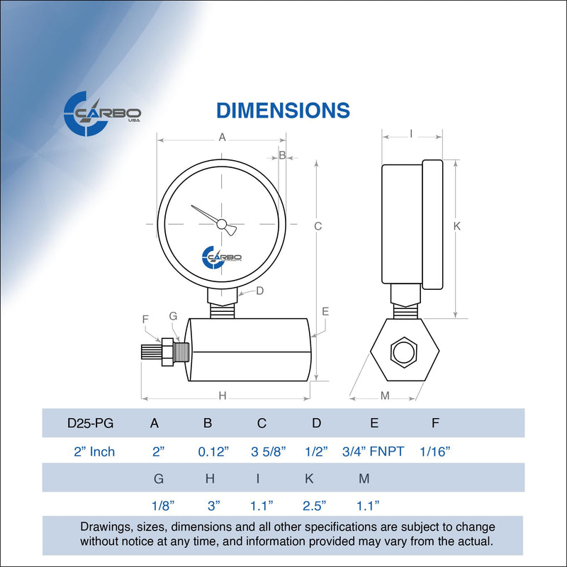 [Australia - AusPower] - Gas Test Pressure Gauge 15 Pound, 15 PSI / 100 kPa, 3/4” FNPT Connection, Brass Valve, Chrome Plated Steel Body Assembly. 0-15 psi 