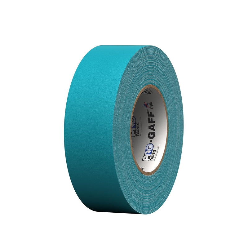 ProTapes Pro Gaff Premium Matte Cloth Gaffer's Tape With Rubber Adhesive, 11 mils Thick, 55 yds Length, 2" Width, Teal (Pack of 1)