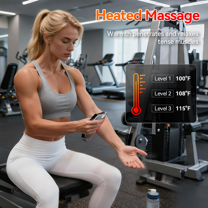 [Australia - AusPower] - Muscle Scraper Tool,Electric Fascial Knife for Deep Tissue Massage - 4 Modes 3 Heating 3 Vibration,Electric Gua Sha,Myofascial Release Tool for Whole Body 