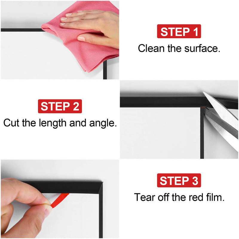 ToLanbbt Rubber Edge Trim U Channel - 1/8" Self Adhesive Sheet Metal Edge Guard Protector, EPDM Seal Strip for Car Doors, Steel Plates, Glass, Hatches, Table Corners, Fit 1/8"(3.2mm), 10Ft, Black 1/8" x 10'L