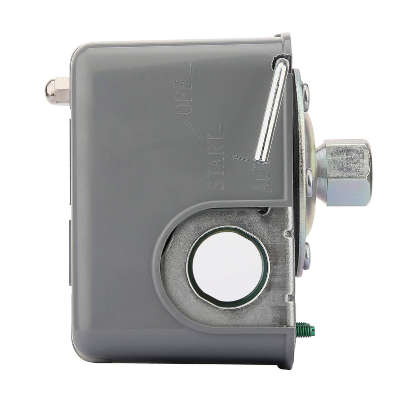 Adjustable Air-Pump Pressure Switch - 1/4" NPT Female, 40/60 psi Setting for Water Well Pumps 40-60 psi pressure setting, adjustable