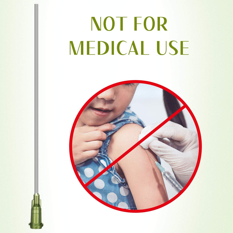 [Australia - AusPower] - 20 Pieces 4 Inch Blunt Tip Dispensing Needle with Luer Connector Industrial Syringe with Luer Connector Needles Applicator Needles (14 GA) 