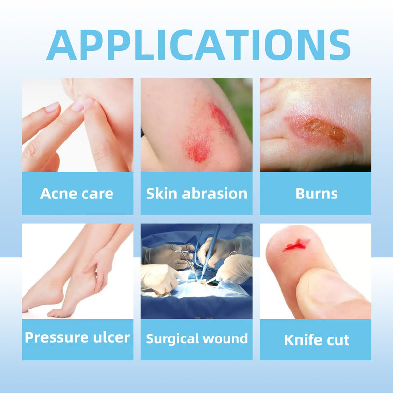 [Australia - AusPower] - Dr. Med Hydrocolloid Wound Dressing 2"x2"-10 Pack/Box, Waterproof Adhesive Bordered Bandage, for Light Exudate, Abrasions, Pressure Ulcer, Bed Sore, Superficial Wound Care 