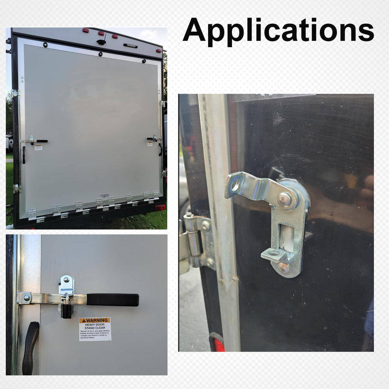 [Australia - AusPower] - Cargo Trailer Door Latch, Trailer Latches, Trailer Hasp, Enclosed Trailer Door Latch, Cam Lock Latch Keeper for Enclosed Cargo Trailer, Ramp Trailer (2 Pack) 