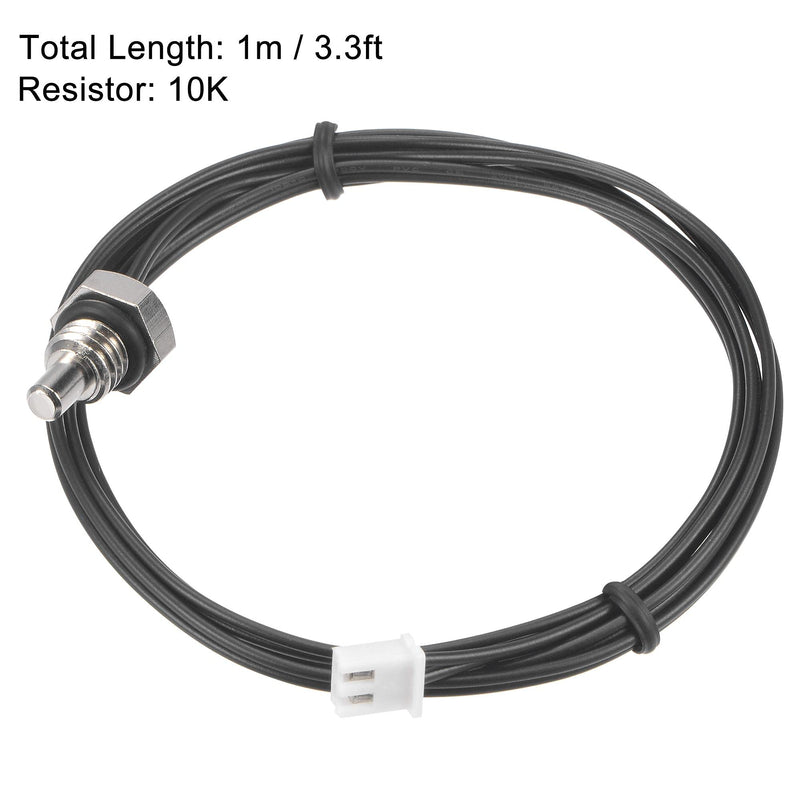 [Australia - AusPower] - uxcell 10K Temperature Sensor Probe, M8 NTC Thermal Sensor Probe Cable 1m 