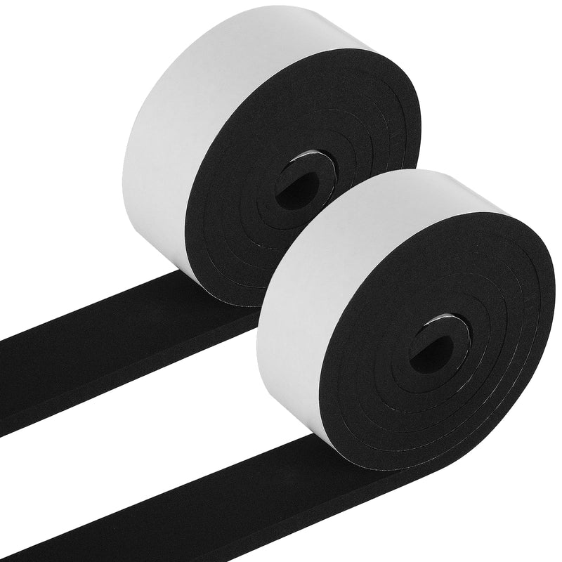 High Density Foam Tape - 2'' x 3/8'' x 13Ft Weatherproof Adhesive Prevent Condensation Heat Resistant Flame Retardant Weather Stripping Easy to Cut & Install & Remove for Car Doors Pipes Windows White