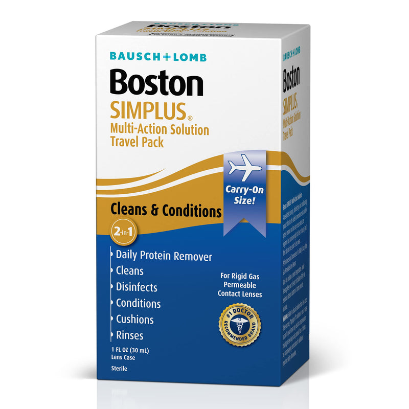 [Australia - AusPower] - Boston Simplus Contact Lens Solution, for Gas Permeable Contact Lenses, Contact Lens Case Included, 1 Fl Oz 1 Fl Oz (Pack of 1) 