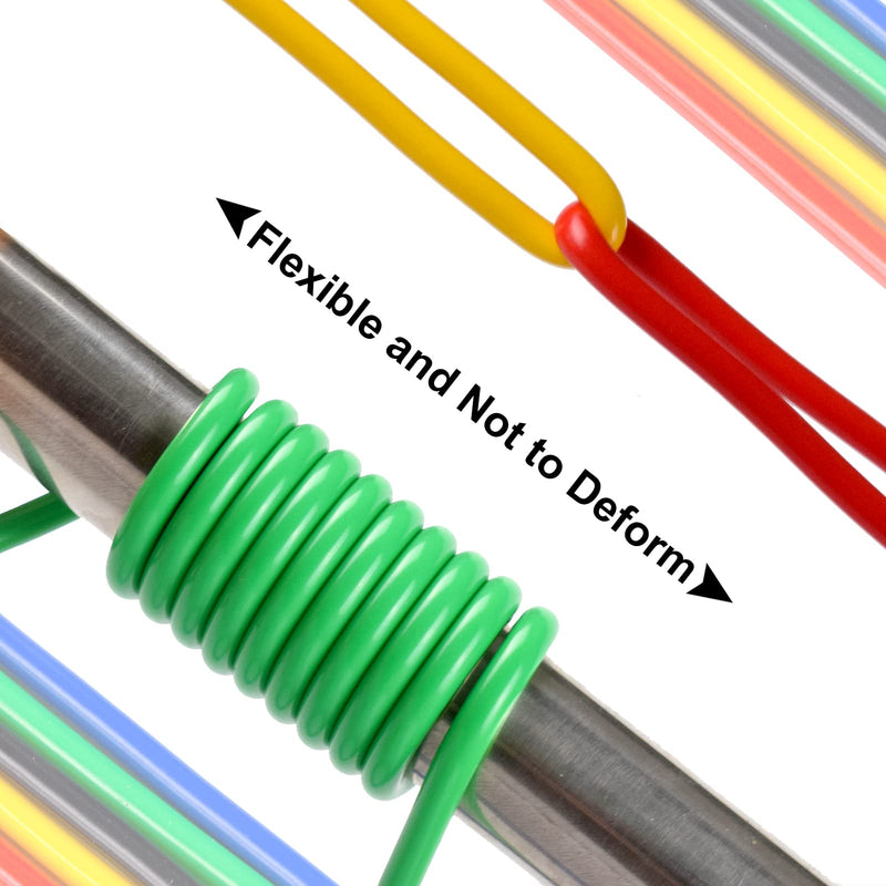 [Australia - AusPower] - WGGE 5PCS Dual Ended Alligator Clips Test Leads Set, 15A Test Lead Wire Cable with Insulators Clips, Heavy Duty Cable with Protective Jack Copper Clamps for Electrical Testing 5 Colors 3.3 ft/1m 