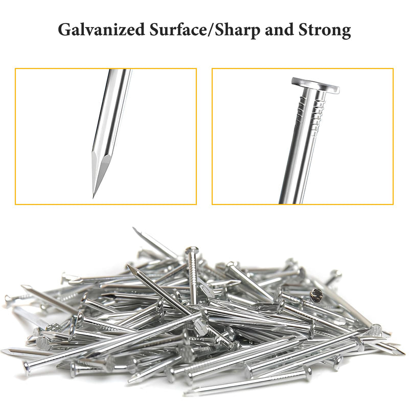 [Australia - AusPower] - 20PCS Hardware Nails, Wood Nails, Long Nails, Galvanized Concrete Wall Nail for Hanging Pictures and Woodworking, Cement Nails Suit for Drywall and Pine 5 In (20 Nails) 