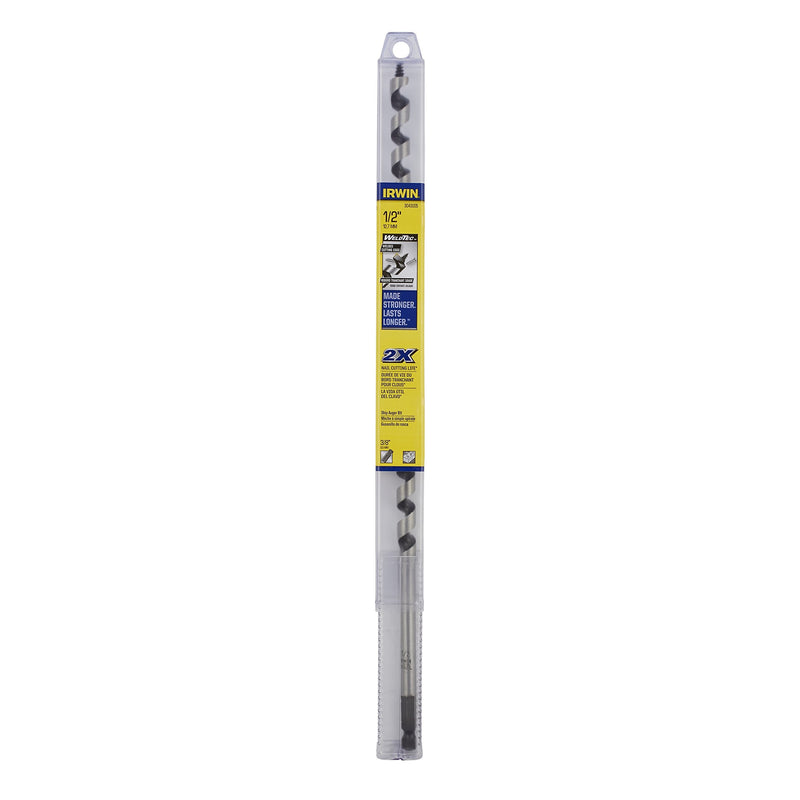 IRWIN WeldTec Auger Wood Drill Bit 1/2" X 17" (3043005) (Pack of 2) One Size (Pack of 2)