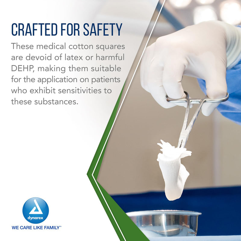 [Australia - AusPower] - Dynarex Advantage Woven Gauze Sponges 4" x 4" - Sterile 12-Ply Absorbent Cotton Gauze Pads for Wound Dressing - 25-Count Box 