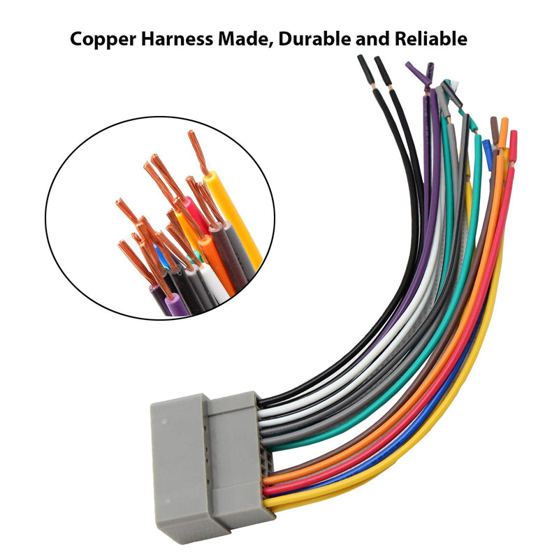 [Australia - AusPower] - RED WOLF Aftermarket Radio Install Wire Harness W/Antenna Adapter Plug Replacement for Jeep 2003-2007,Dodge ram 2002-2007, Chrysler 2000-2007 Radio harness + antenna adapter 