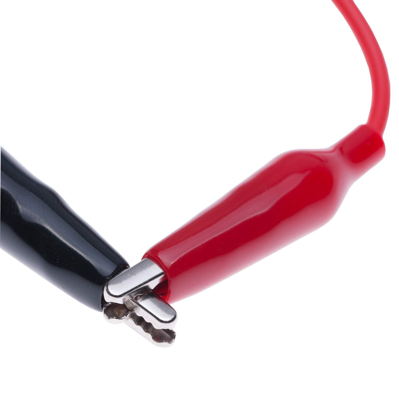 [Australia - AusPower] - Crocodile Clips Electrical Insulated Wire Multimeter Test Leads Set Alligator Clip Clamps Double Ended Voltage Tester Cable (0.5 Meter/Red & Black) 