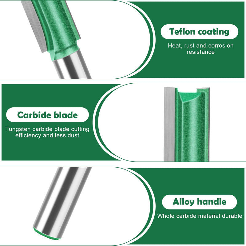 Milling Cutter for Router Set Groove Cutter 8 mm Shank 6 Pieces Router Bits Wood Cutter 3 mm 4 mm 5 mm 6 mm 7 mm 8 mm Groove Cutter Wood Router Accessories Milling Drill Bit Drill Bit for Wood Cutting Groove Milling