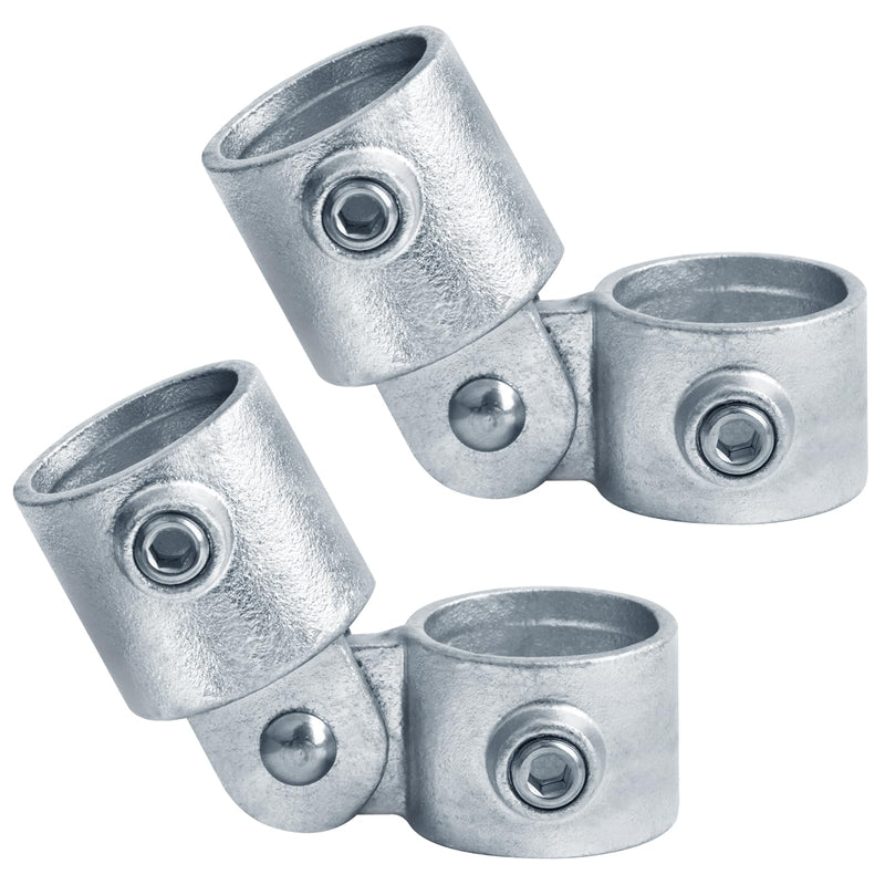 GBGS 2 Pack Swivel Socket Clamps,Fits 1-1/2" Nominal Structural Pipe (Actual O.D. 1.9"),Adjustable 0–180°,Secured with Set Screw