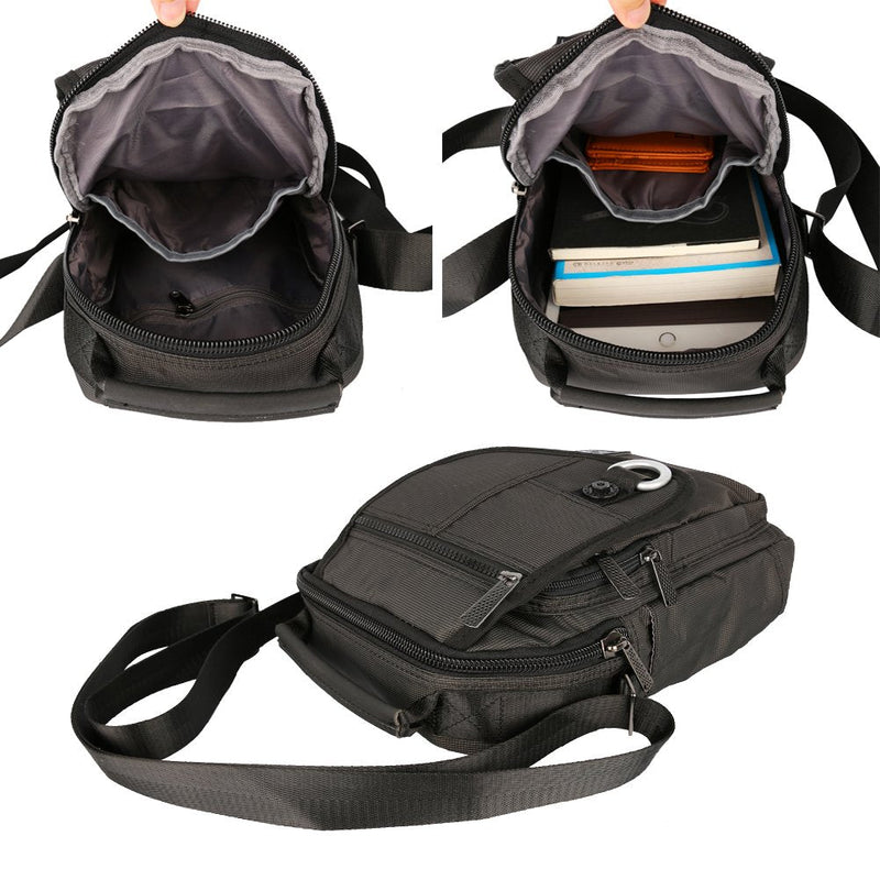[Australia - AusPower] - Vertical Messenger Bag, Crossbody Bag, Shoulder Bag Work Satchel for iPad Tablet Kindle A-black 