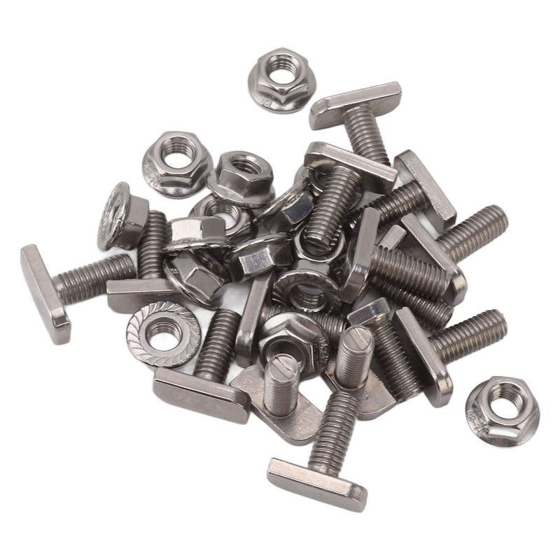 [Australia - AusPower] - 15 Set Hammer Head Bolt T Screw, T Slot Bolts M8 Stainless Steel Screws Thread T Slot Drop in Bolt for Photovoltaic and Solar Installationx 