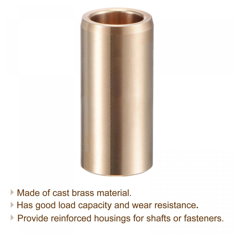 [Australia - AusPower] - uxcell Sleeve Bearings 10mm Bore 14mm OD 30mm Length Cast Brass Self-Lubricating Bushing 10x14x30mm 