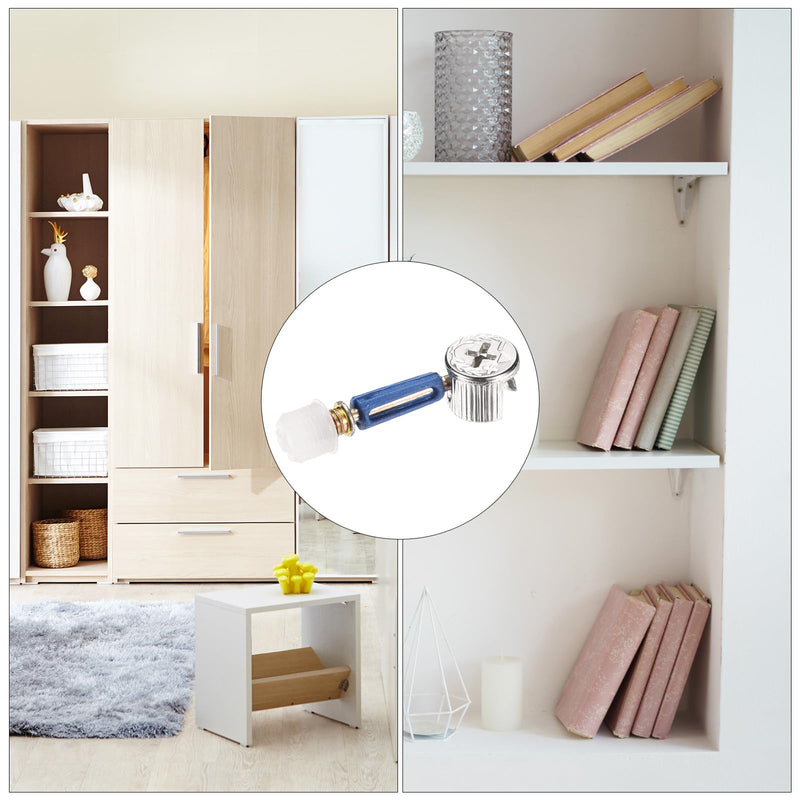 [Australia - AusPower] - uxcell 45 Sets Cam Locks for Furniture, 40mm Cam Lock Nut and Screw, 3 in 1 Furniture Connecting Fasteners with Dowel Eccentric Wheels Pre-Inserted Nuts for Cabinet Bookcase, Blue 
