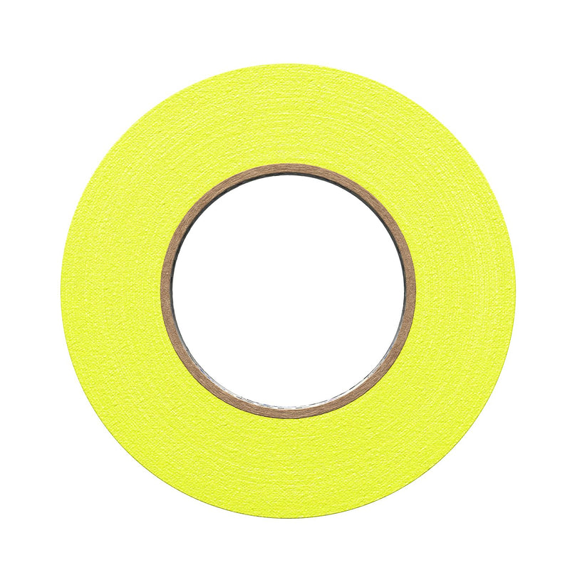 1" Width ProTapes Pro Gaff Premium Matte Cloth Gaffer's Tape With Rubber Adhesive, 50 yds Length x, Fluorescent Yellow (Pack of 1)