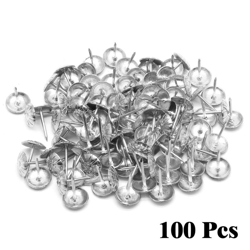 [Australia - AusPower] - Daisy Antique Silver Upholstery Tacks, Decorative Tack Stud, Furniture Tacks Pins 11mm x 16mm / 0.43 Inch x 0.63 Inch, Upholstery Nails for Sofa, Door, Jewelry Box(100Pcs) 