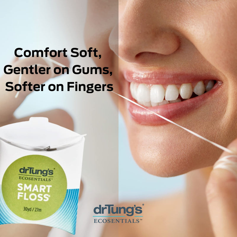 [Australia - AusPower] - DrTung's Smart Floss - Natural Floss, PTFE & PFAS Free, Gentle on Gums, Expands & Stretches, BPA Free - Natural Cardamom Flavor (Pack of 6) 1 Count (Pack of 6) 