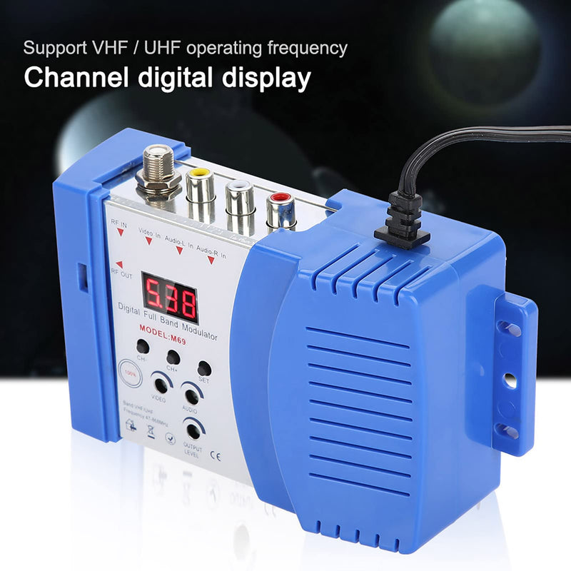 [Australia - AusPower] - M69 AVRF AVTV Converter VHF UHF Modulator, Digital AV to RF Signal Converter, Adjustable Output, Clear Picture, Easy Installation, US Plug 
