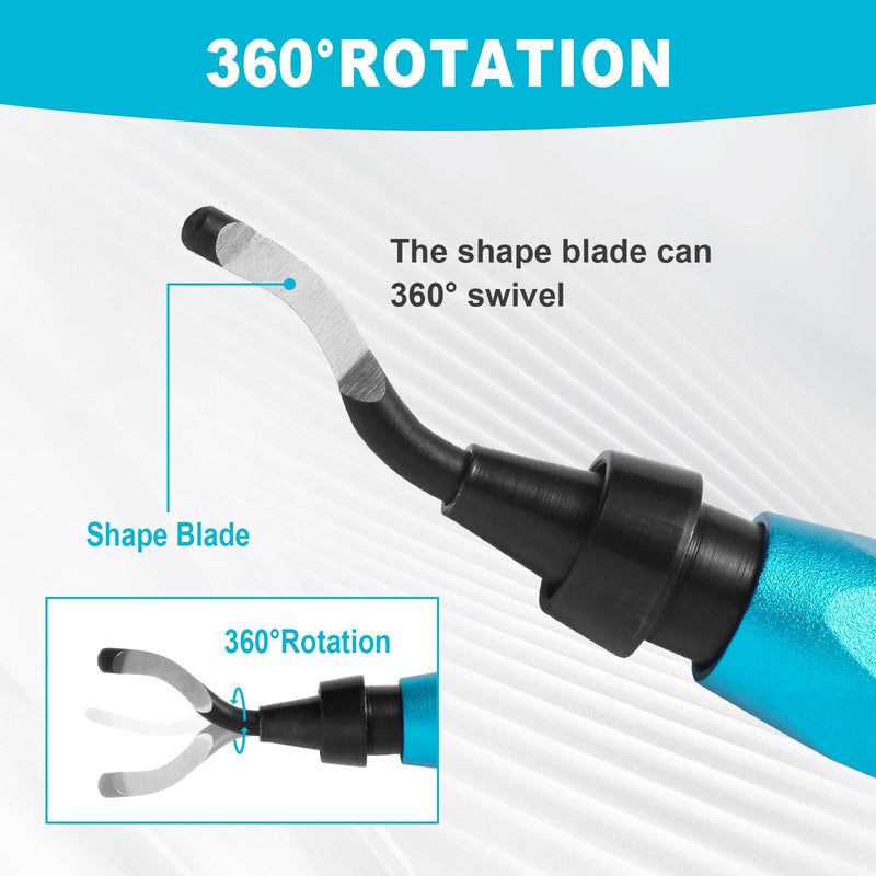 [Australia - AusPower] - Deburring Tool Set with 11pcs High Speed Steel Swivel Blades, Deburring Tool 3D Printing Burr Removal Blades, Deburring Tools for Metal, Resin, PVC Pipes, Copper, Plastic, Aluminum 