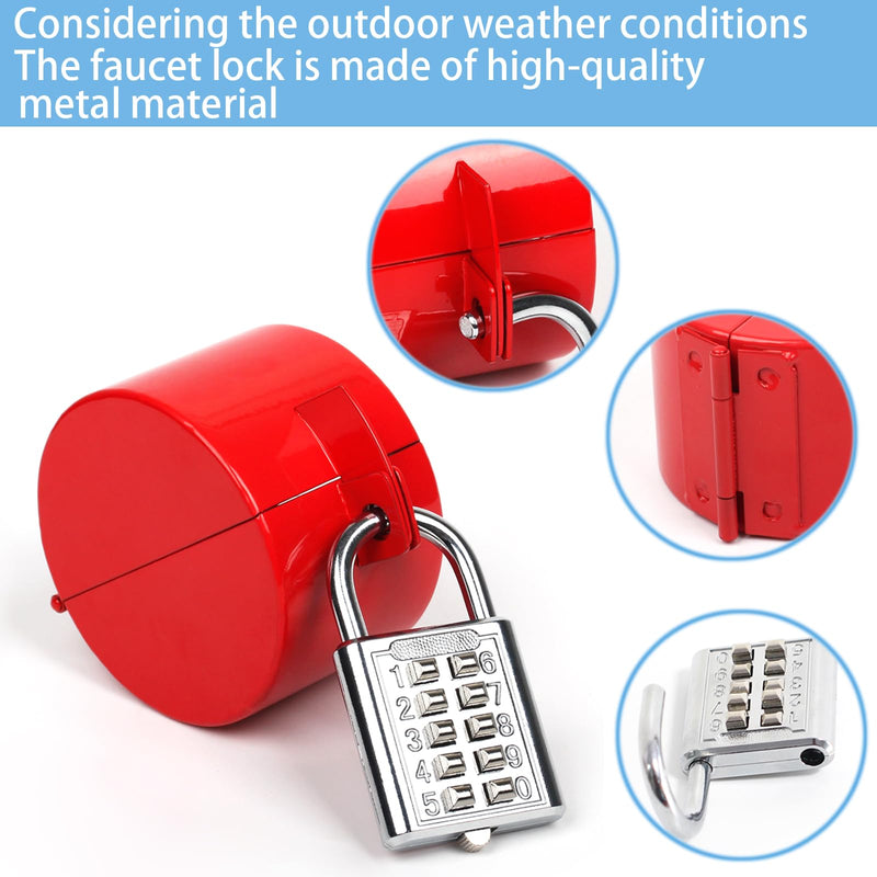 [Australia - AusPower] - Gate Valve Lockout Device/Propane Tank Lock/Gas Valve Lockout?can Cover The Disabled Locking Door Knob/Water Spigot Lock/Valve, can Prevent Rotation, can Prevent Operation Knob?Red? Small red 