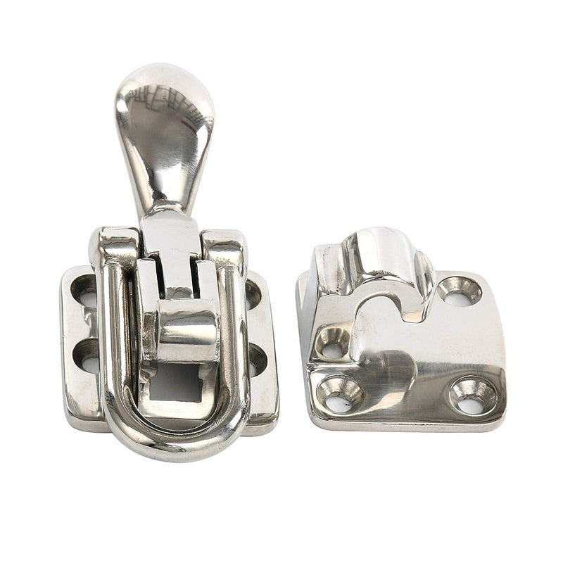Amarine Made Pair of Stainless Steel Hold Down 90 Degree Clamp-locking Cam Latch for Boat, RV,Caravan,Attic Hatch Doorway