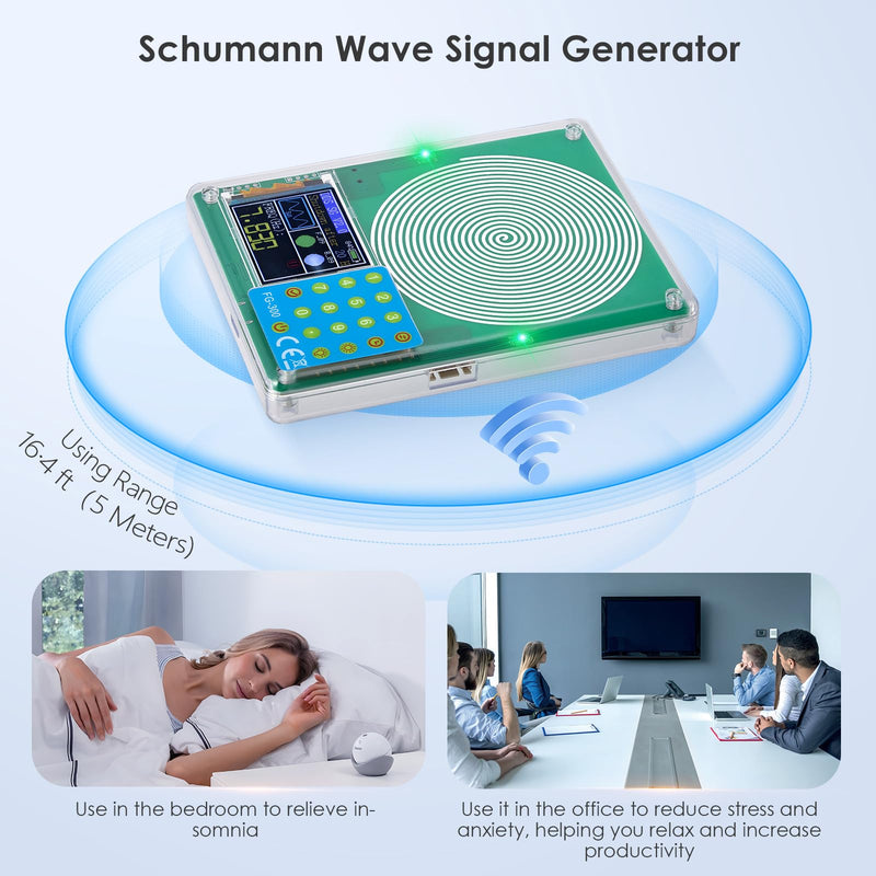 [Australia - AusPower] - Schumann Resonance Generator 7.83Hz, Adjustable Frequency Healing Device 0.001Hz-200kHz, Pure Sine Wave Frequency Generator Sound Therapy Machine for Deep Sleep, Anxiety Relief, Yoga & Meditation 