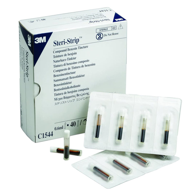 [Australia - AusPower] - 3M™ Steri-Strip™ Compound Benzoin Tincture C1544, 2/3 cc vial, 40 Packs/Carton, 4 Cartons/Case 
