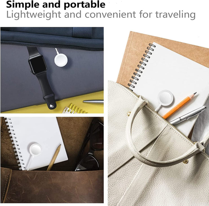 [Australia - AusPower] - 𝟐𝟎𝟐𝟒 𝐔𝐩𝐠𝐫𝐚𝐝𝐞𝐝 for Apple Watch Charger Magnetic Fast Charging Cable [Portable] Magnetic Wireless Charging Compatible with iWatch Series Ultra/9/8/7/6/SE/SE2/5/4/3/2-[3.3FT] White 1.0M 