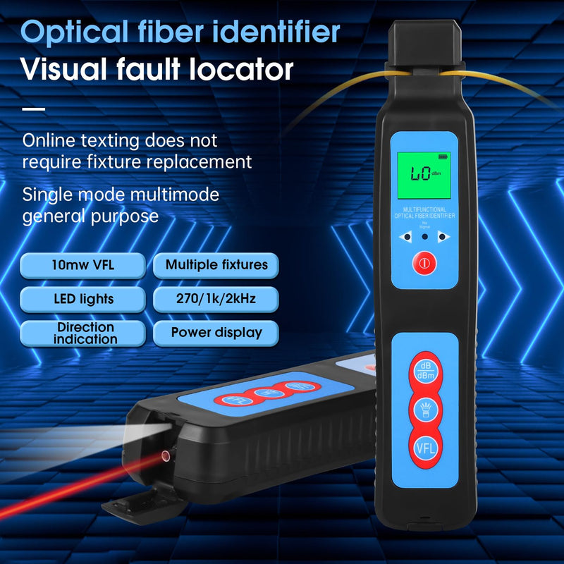[Australia - AusPower] - Live Fiber Optic identifier 800~1700nm Built in 10Km Visual Fault Locator & LED, Fiber Traffic Identifier SM/MM 