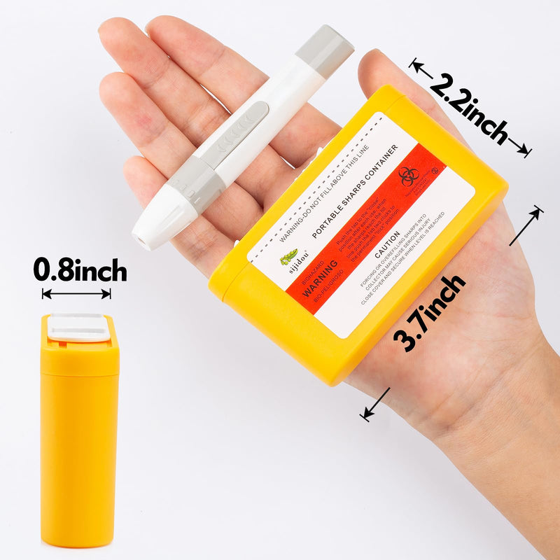 [Australia - AusPower] - Portable Sharps Container Designed for Safe and Easy Disposal of Insulin Needles, Pen Needles, and Other Medical Sharps While Traveling Or at Home (3 Piece) 3 