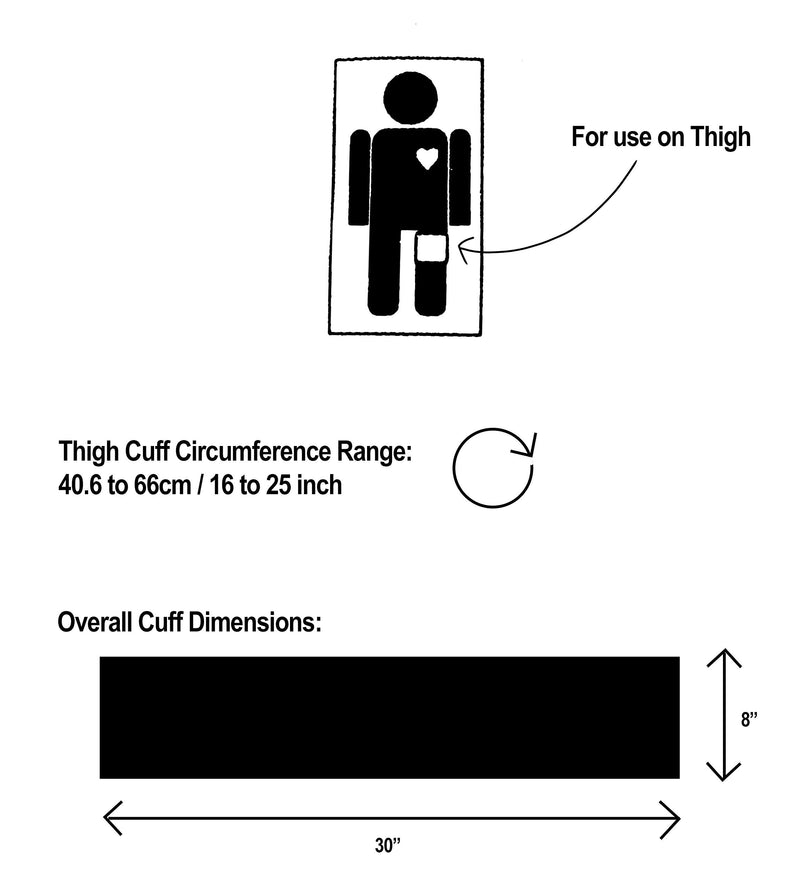 [Australia - AusPower] - EMI Thigh Sized Manual Blood Pressure Monitor Set Cuff Size (16 to 25 inch) (Thigh Bp Cuff Only) Thigh Bp (Cuff Only) 