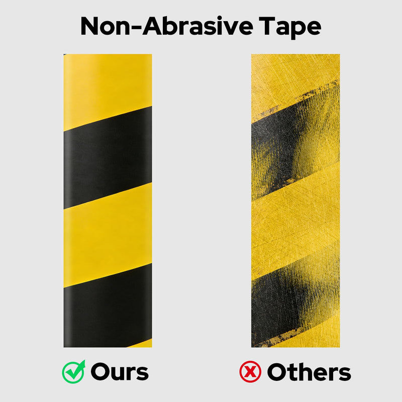 Makeid Floor Marking Tape 2" Width 100' Length Black on Yellow