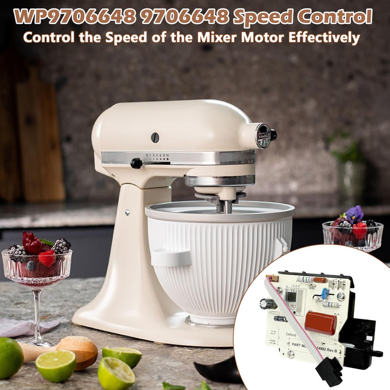 WP9706648 9706648 Speed Control Replacement for Whirlpool, KitchenAid Stand Mixer, W10815809 WP9703312 WP9706650 PS11746947 W10814992 Stand Mixer Speed Control Board Swith Mixer Parts 9703312
