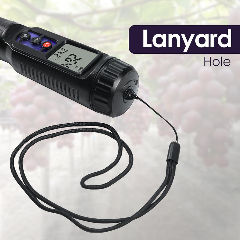 [Australia - AusPower] - pH Meter for Food 3-in-1 Digital pH EC Temperature Meter with ATC, Food pH Tester for Checking Fermentation/Bread Dough/Sausages, Waterproof pH Probe Meter for Cosmetics, Solid and Soft Soil Sample 
