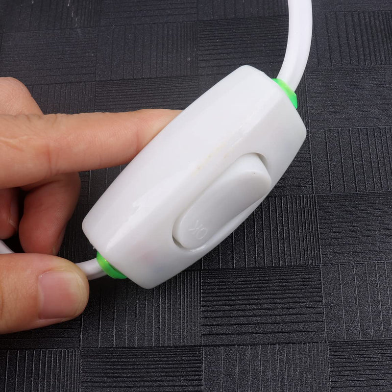 [Australia - AusPower] - 1pcs White Hanging Light Cord E27 Light Bulb Socket to 2-Prong with On/Off Switch (about 80mm base & 9.2ft wire) About 80mm Base & 9.2ft Wire 