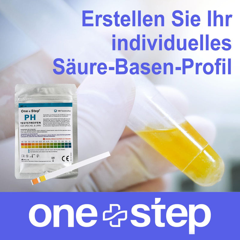 100 One+Step pH Test Strips for Urine and Saliva, pH Test for Determining pH Value 1 pc. (pack of 100)