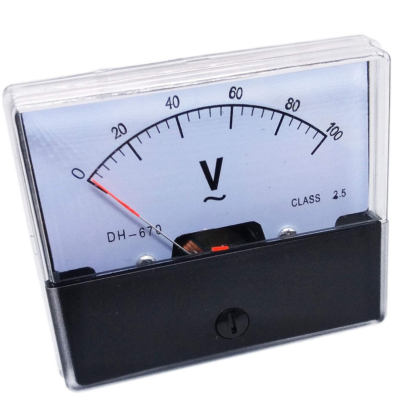[Australia - AusPower] - Analog Panel Volt Meter Voltmeter Gauge DH-670 0-100V AC 