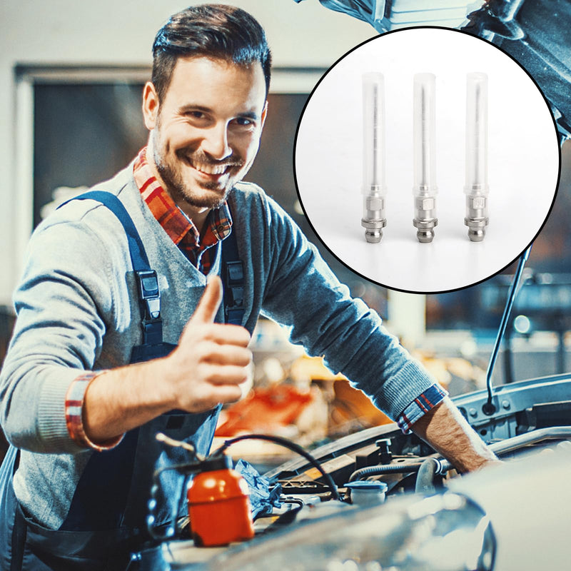 SAVITA Pack of 3 grease injector needle, mini bearing grease needle nozzle, portable and removable grease needle, grease nipple needle, air nozzle, grease tool