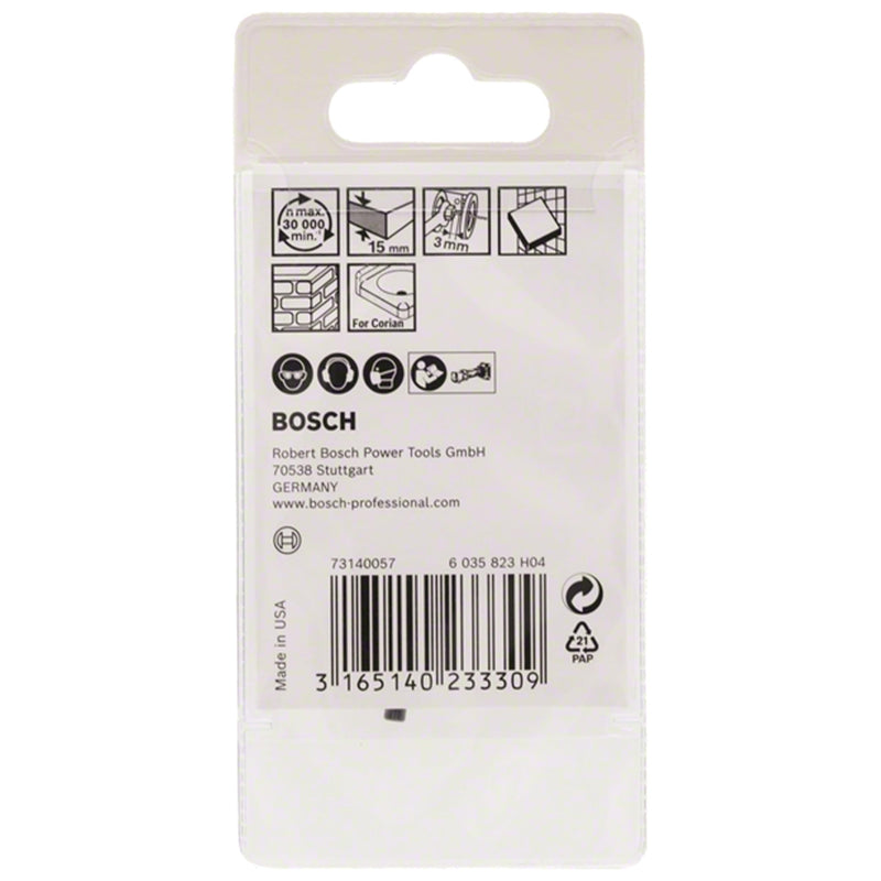 Bosch 5x Mehrzweck-Schneidbit (für Holz, Spanplatte, Ø 3,2 mm, Professional Zubehör GCU 18V-30 Rotocut Fräser) 32 CU 3,17 mm, L 35 mm, G 70 mm