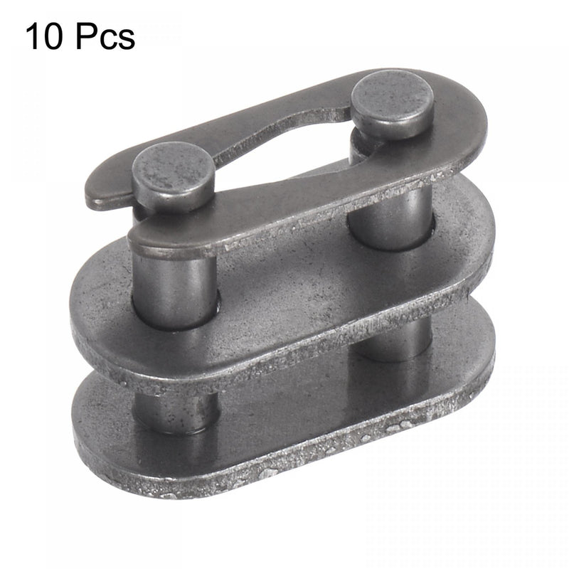 [Australia - AusPower] - uxcell 10Pcs Chain Master Connector Link Roller, 3/8" Pitch Carbon Steel, Standard Connecting Split Links for 06B Chain 