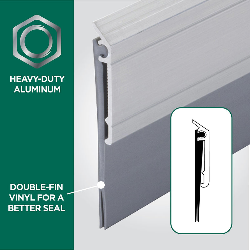 [Australia - AusPower] - M-D Building Products 05389 36 in. Silver Aluminum and Vinyl Heavy-duty Screw-on Door Sweep 36 Inch 