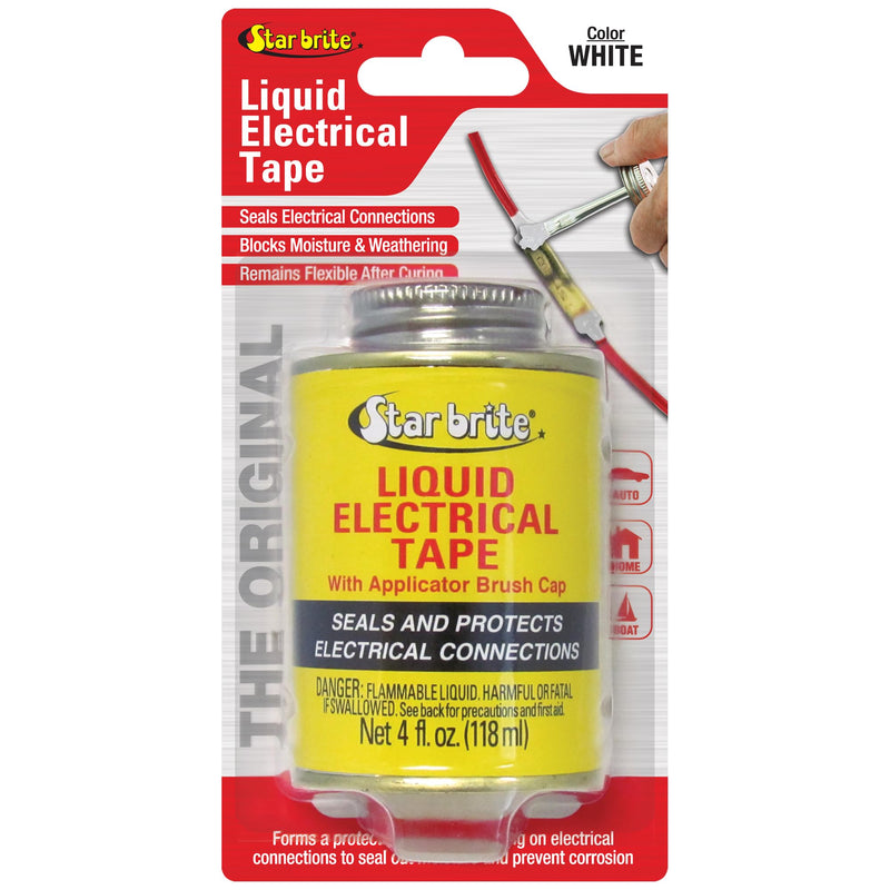 STAR BRITE Liquid Electrical Tape - Superior Adhesion and Flexible Protection for Frayed Cables, Terminals, and Electric Splices
