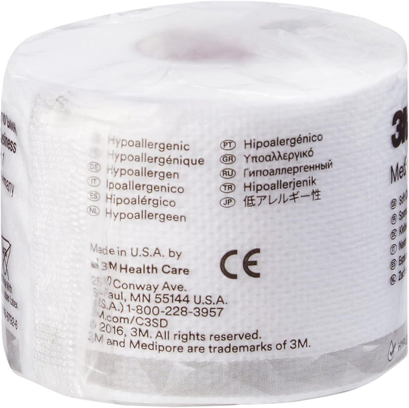[Australia - AusPower] - 3M Healthcare Corp Medipore Hypoallergenic Soft Cloth Surgical Tape 2" X 10 Yds, White, Excellent Adhesion, Water Resistant, Each 