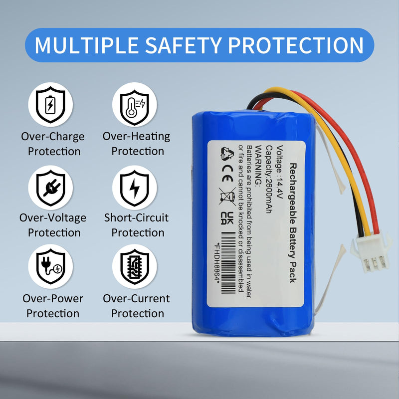 Replacement Battery Compatible with MAMNV BR151, ZCWA BR151, ONSON BR151, GOOVI BR151, ZC WAS BR151, iMartine BR151, XIEBro Life BR151, GTTVO BR151,Tuya BR151, bObsweep Leaf 000-BR-150 Robot Vacuum