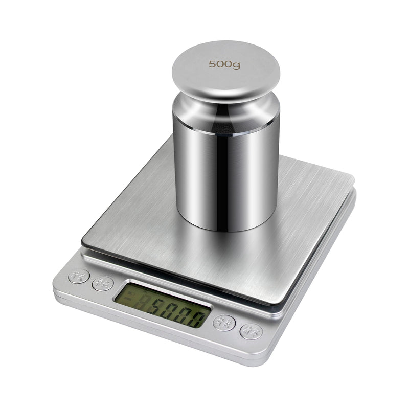 [Australia - AusPower] - HFS(R) Calibration Weight 500 Gram M2 Class Chrome Scale Balance Calibration Weight for Digital Scale, Pocket Scale 500g 